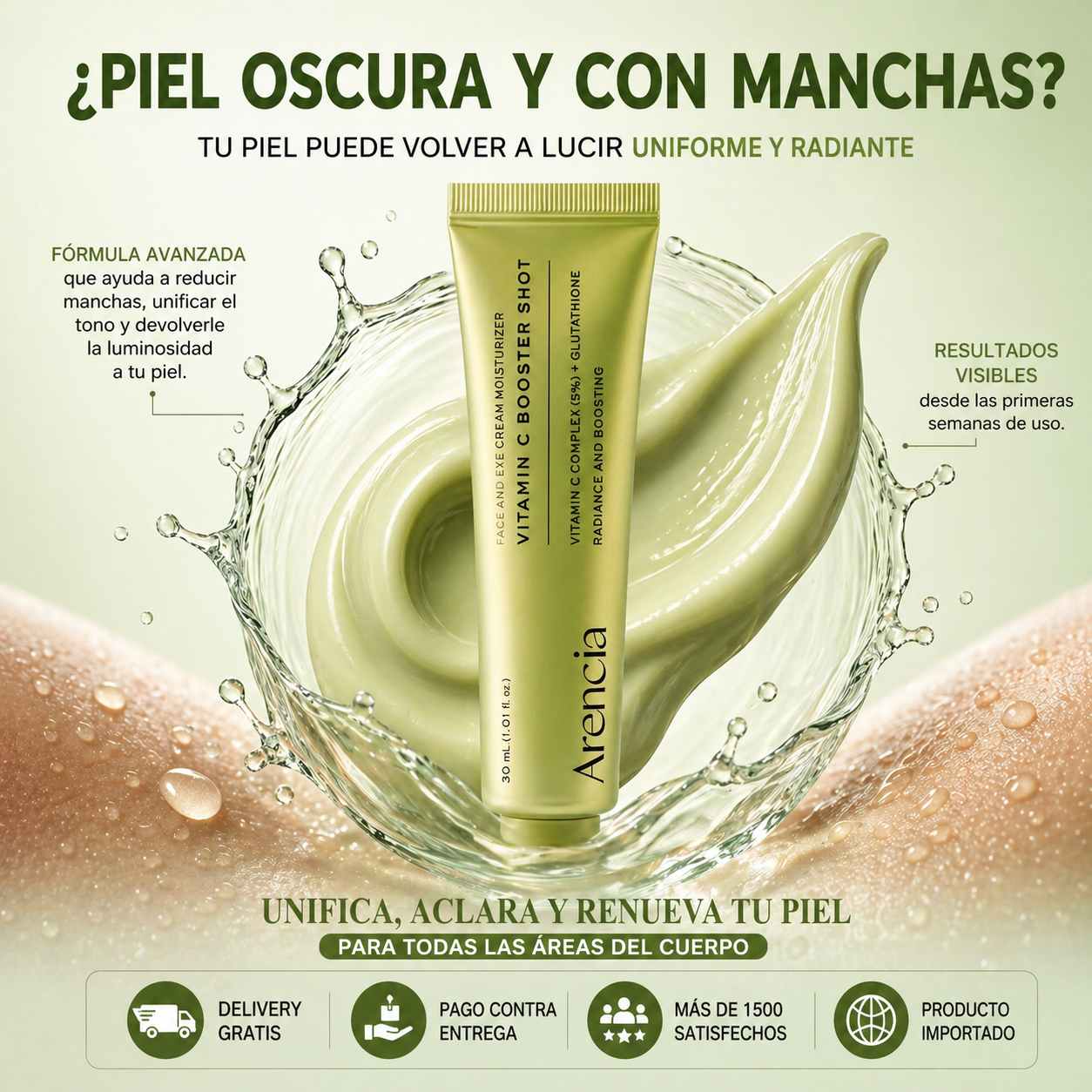 Aclara manchas oscuras en axilas y zonas íntimas