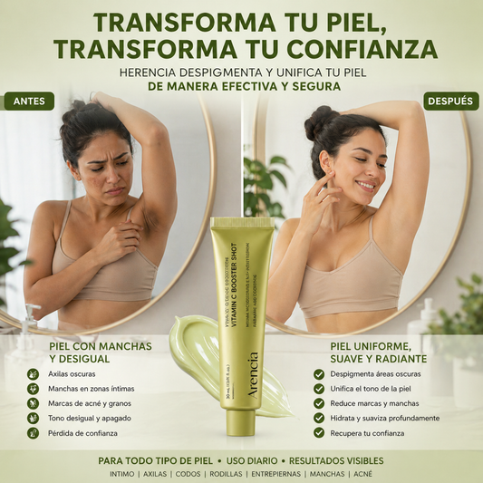 Aclara manchas oscuras en axilas y zonas íntimas